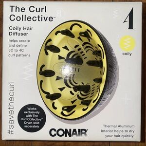 Conair The Curl Collective Coily Hair Diffuser 4Coily 3c To 4c Curl Patterns NEW